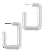 BISHOP BOUTIQUE Rectangle Shaped Metal Hoops