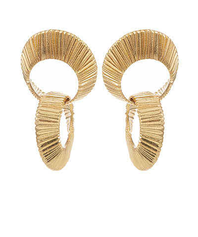 BISHOP BOUTIQUE Double Looped &Textured Earrings