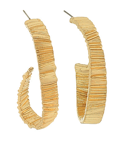 BISHOP BOUTIQUE Twisted Metal Open Hoops