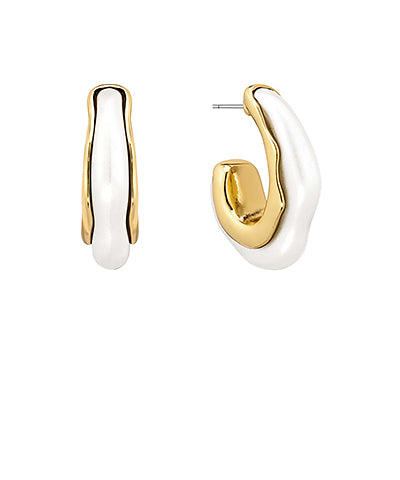 Bishop Boutique Two Toned Metal Hoops