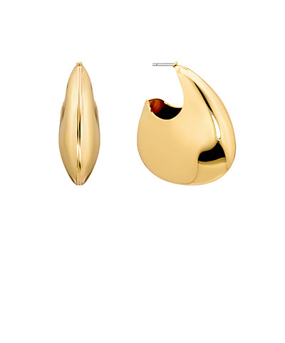 Bishop Boutique Puffy Triangle Hollow Hoops