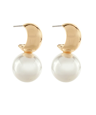 Bishop Boutique Pearl Drop Hoops