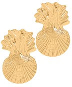 Bishop Boutique Linked Shell & Coral Shape Earrings