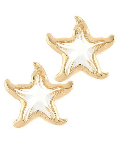 Bishop Boutique Organic Ice Starfish Earrings