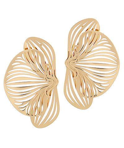 Bishop Boutique Leaf Cutout Shape Earrings