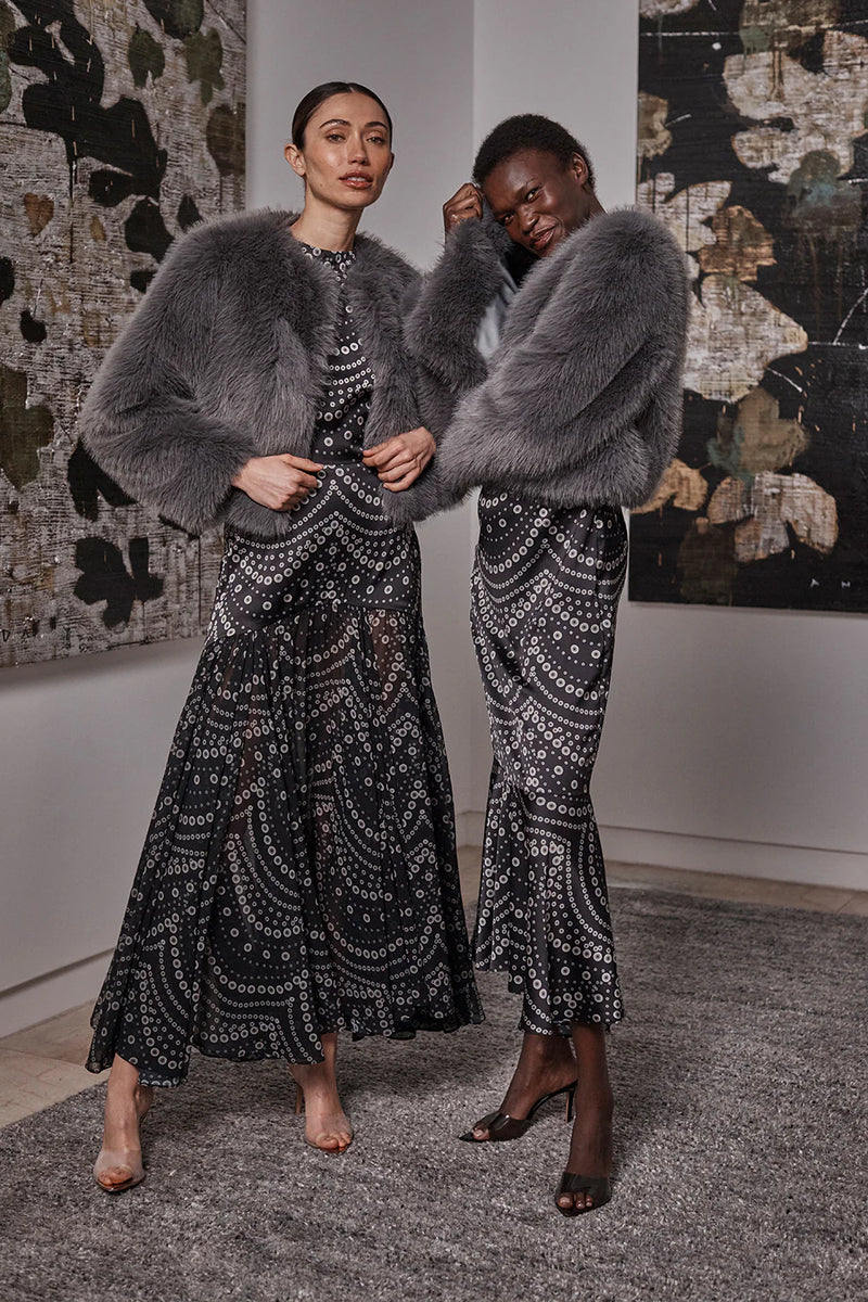 MISA JORDYN FAUX FUR JACKET