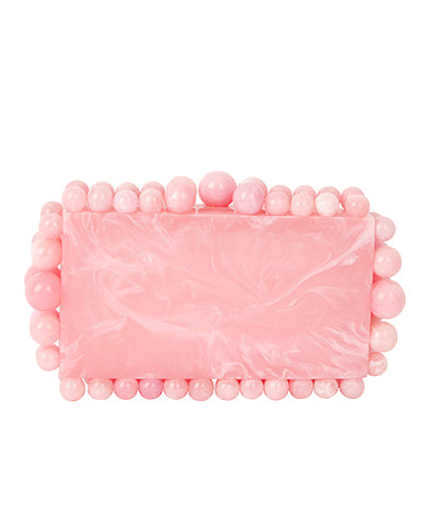 Pink Acrylic Marble Clutch