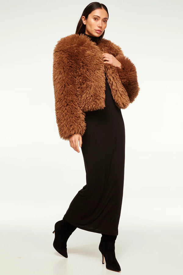 MISA JORDYN FAUX FUR JACKET