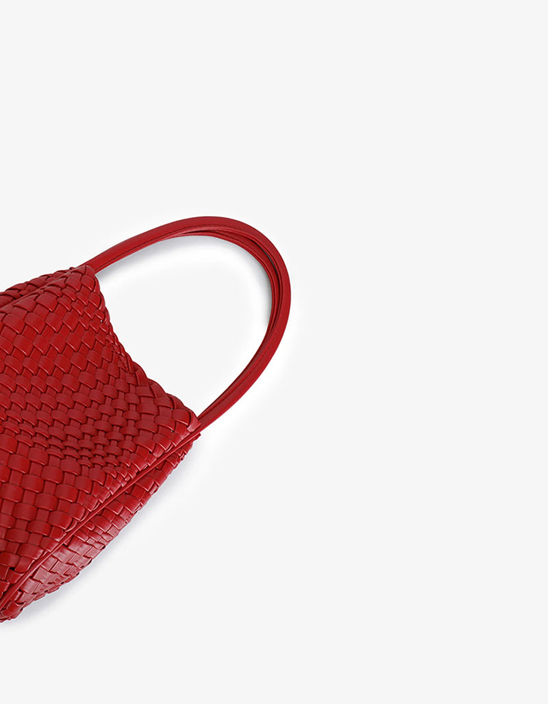 REMI/REID HOLLACE MINI TOTE WOVEN RED