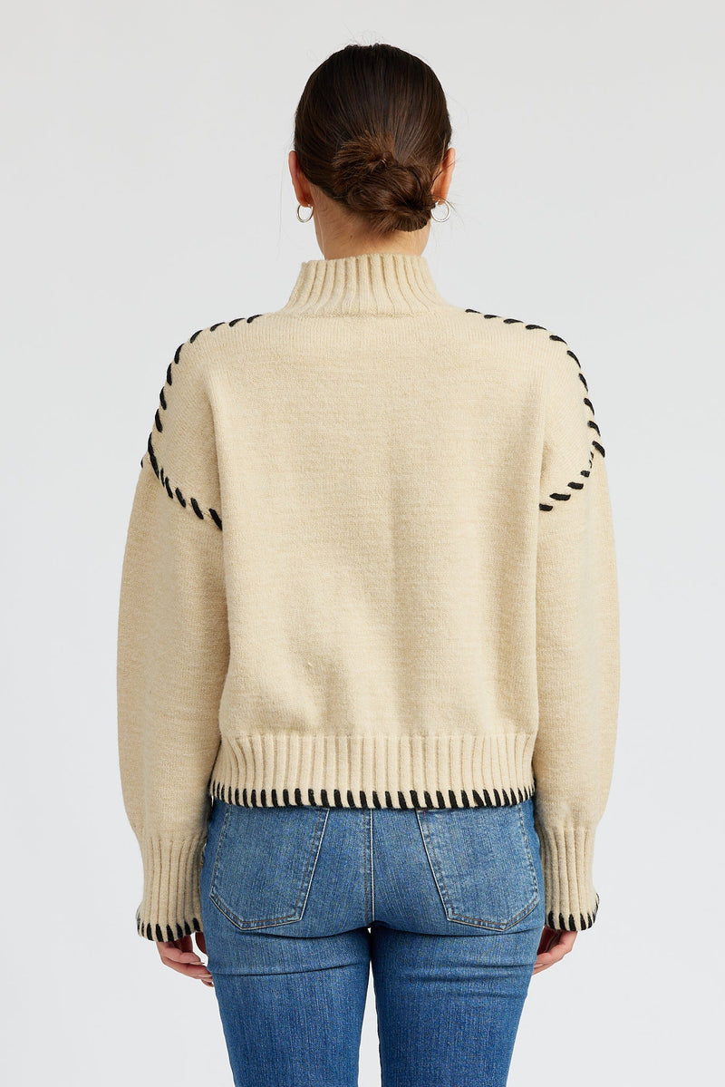 En Saison Merril Whip Stitch Sweater