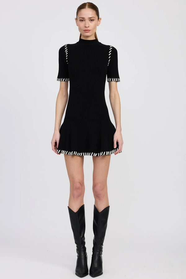 En Saison Romilla Stitch Mini Dress
