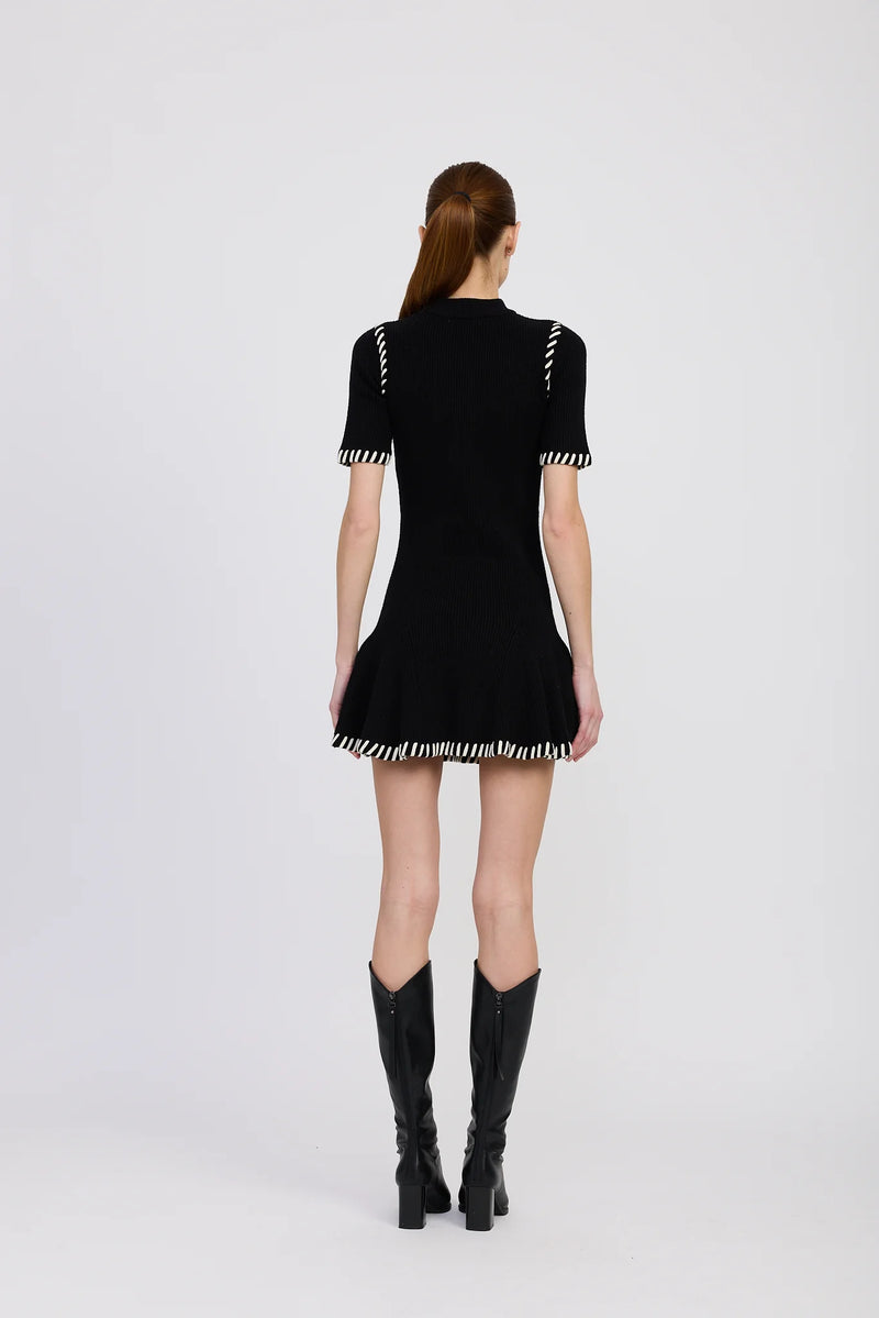 En Saison Romilla Stitch Mini Dress