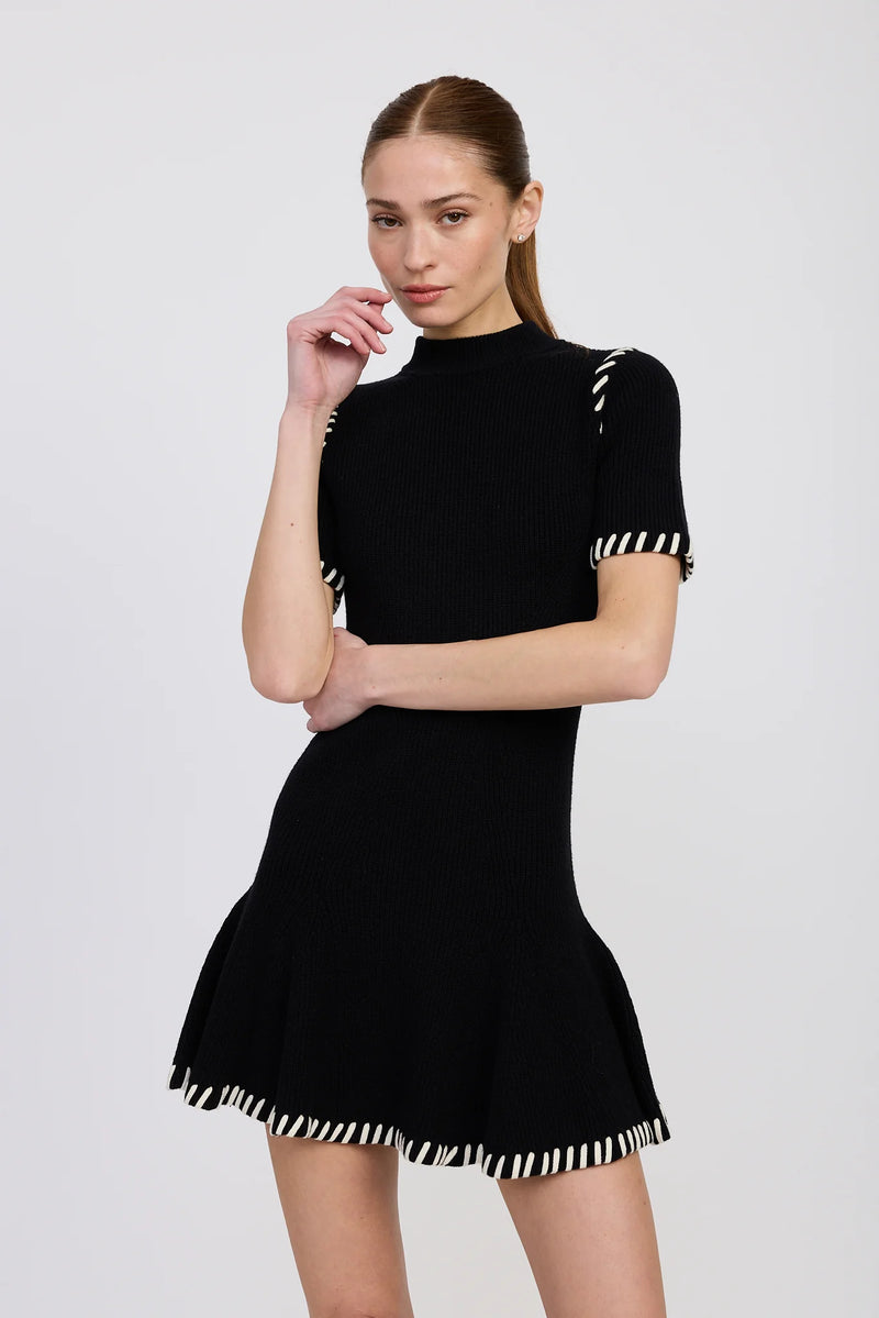 En Saison Romilla Stitch Mini Dress