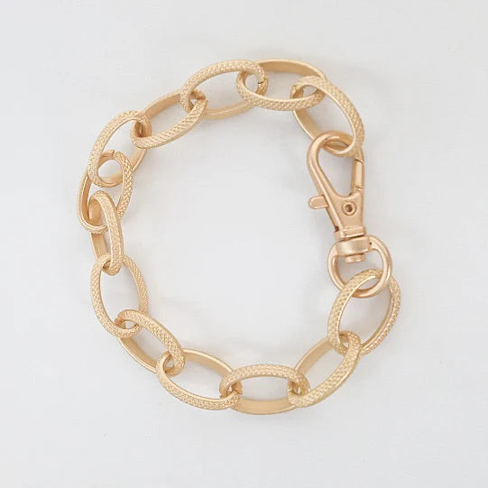 Virtue Etched Chain Bracelet