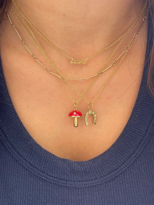 Jurate LA Happy Chance Horseshoe Pendant Necklace