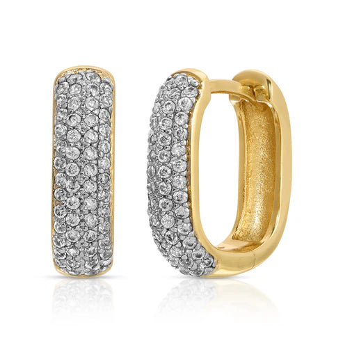 Jurate LA Beatrix 3 in 1 Chain Link Hoop Earring Set
