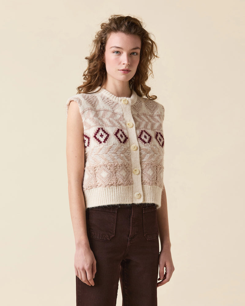 LE JEAN Fair Isle Vest