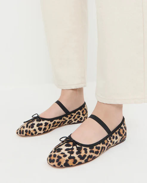 Loeffler Randall Leonie Leopard Jersey Ballet Flat