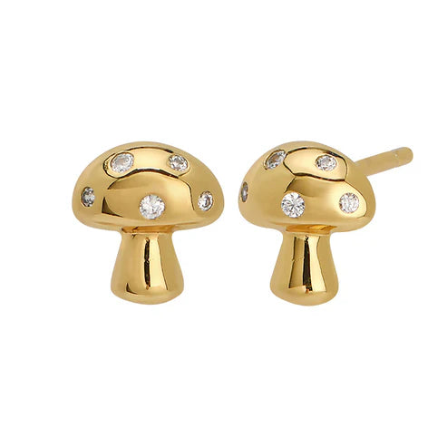Jurate LA Lil Trip Mushroom Stud Earrings