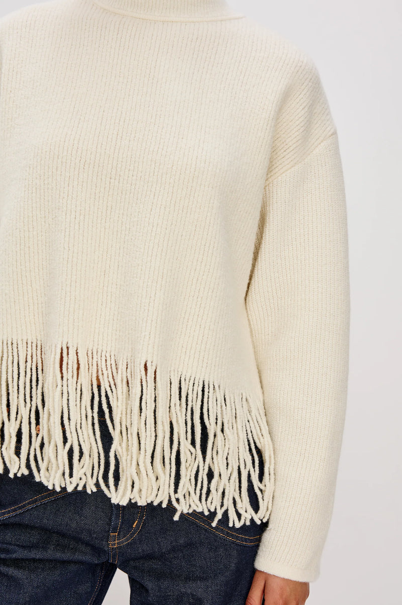 RAILS Lise sweater Ivory Fringe