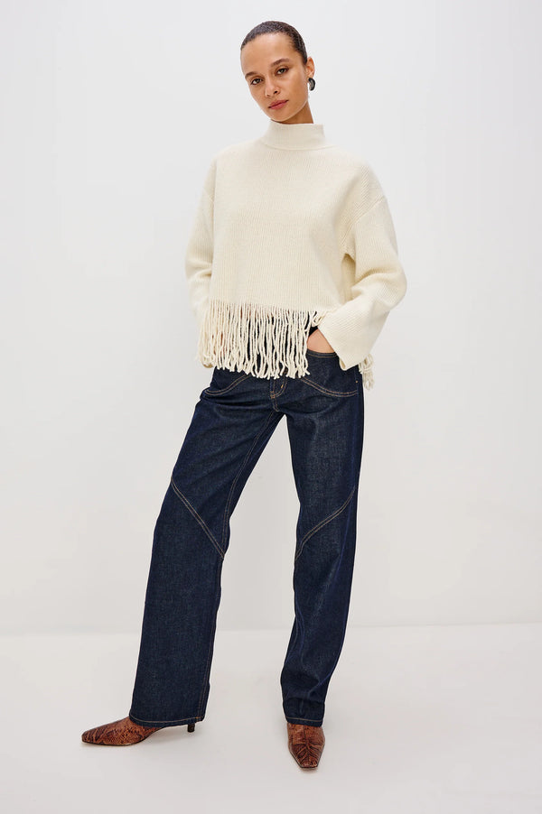 RAILS Lise sweater Ivory Fringe