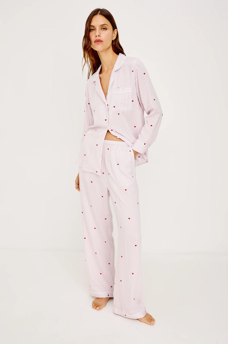 RAILS Luna pajama set Rose Stripe Hearts