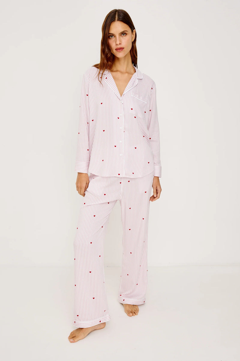 RAILS Luna pajama set Rose Stripe Hearts