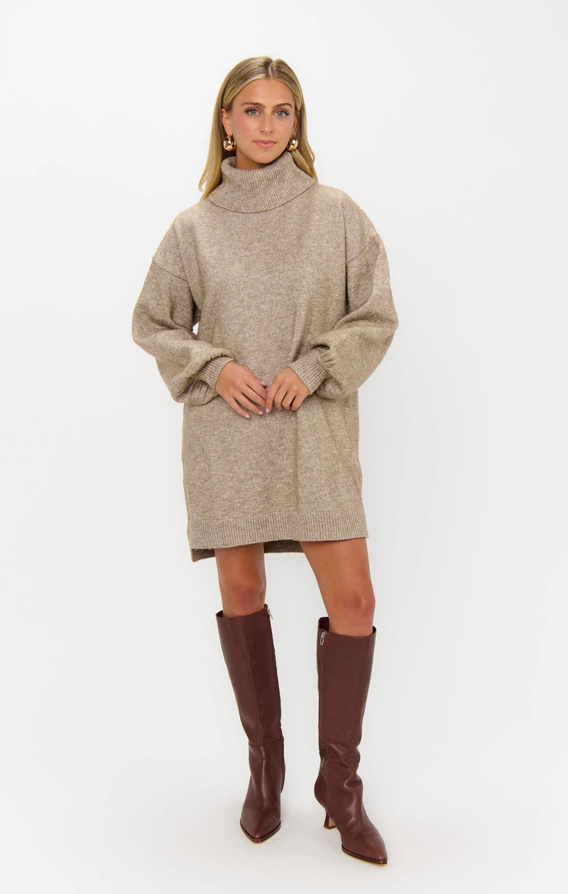 Show Me Your Mumu Chester Sweater Dress in Oatmeal