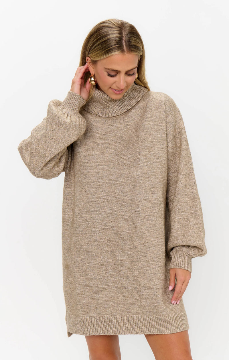 Show Me Your Mumu Chester Sweater Dress in Oatmeal