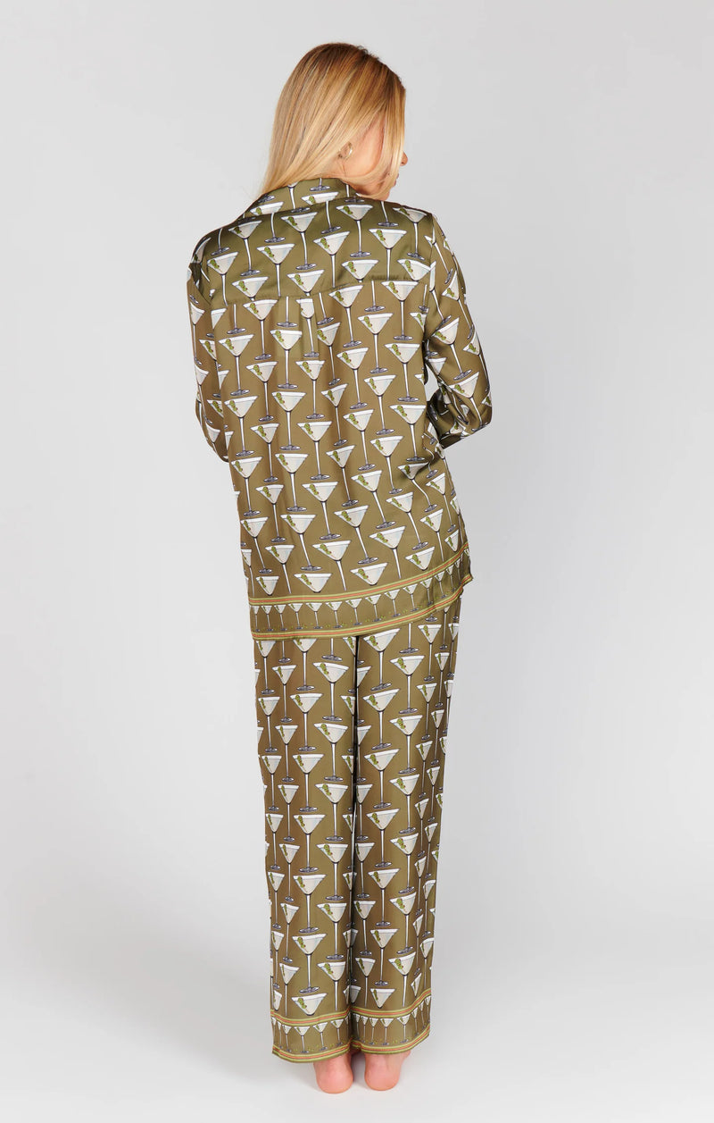 Show Me Your Mumu Overslept PJ Set in Extra Dirty Martini Silky