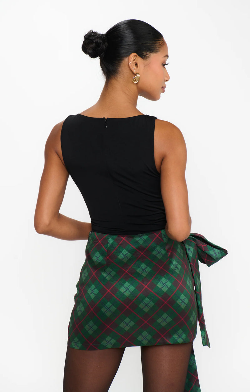 Show Me Your Mumu Iva Bow Skirt Plaid
