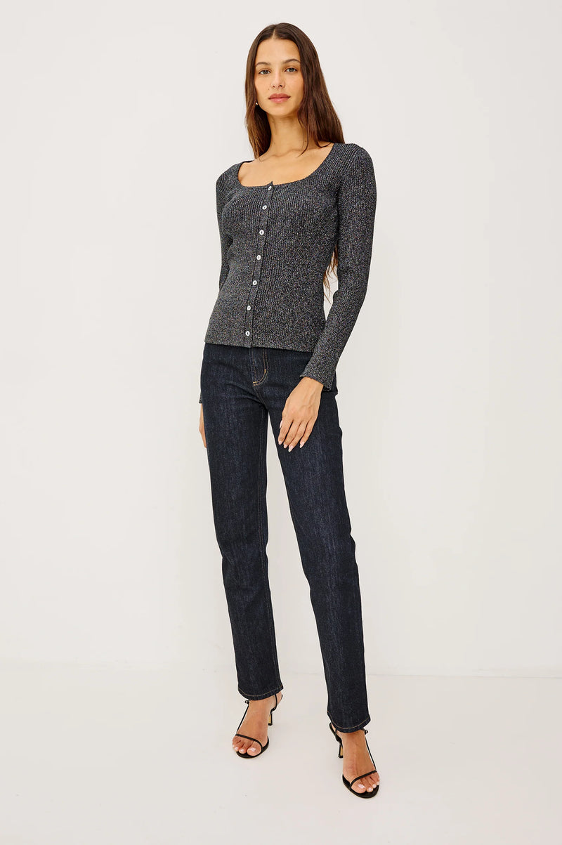 RAILS TRUNKSHOW Paulina sweater Gunmetal Lurex