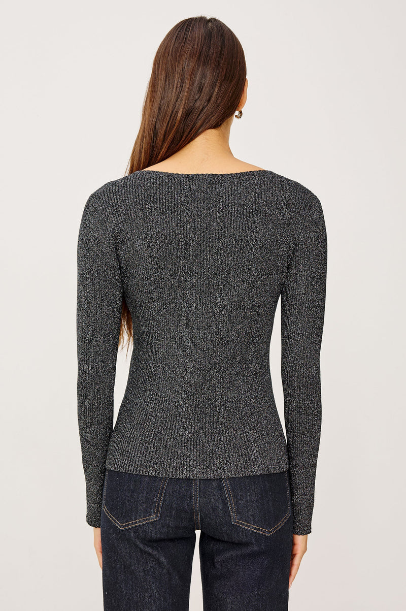 RAILS TRUNKSHOW Paulina sweater Gunmetal Lurex
