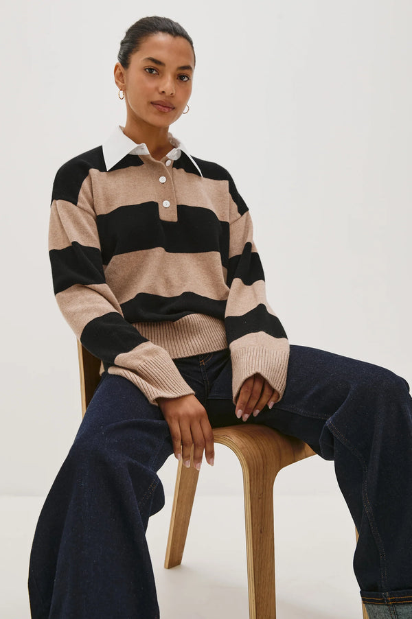 Rails Paxton sweater Oatmeal Black