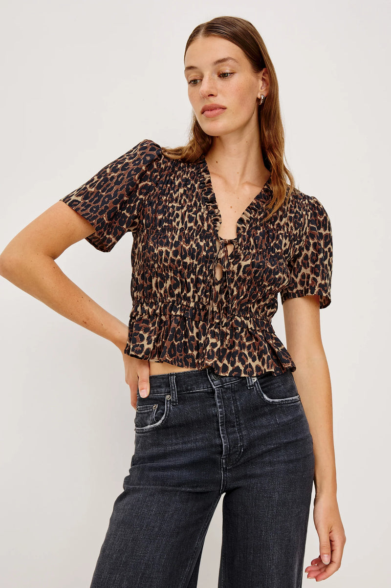 Rails Portia top Brown Nala