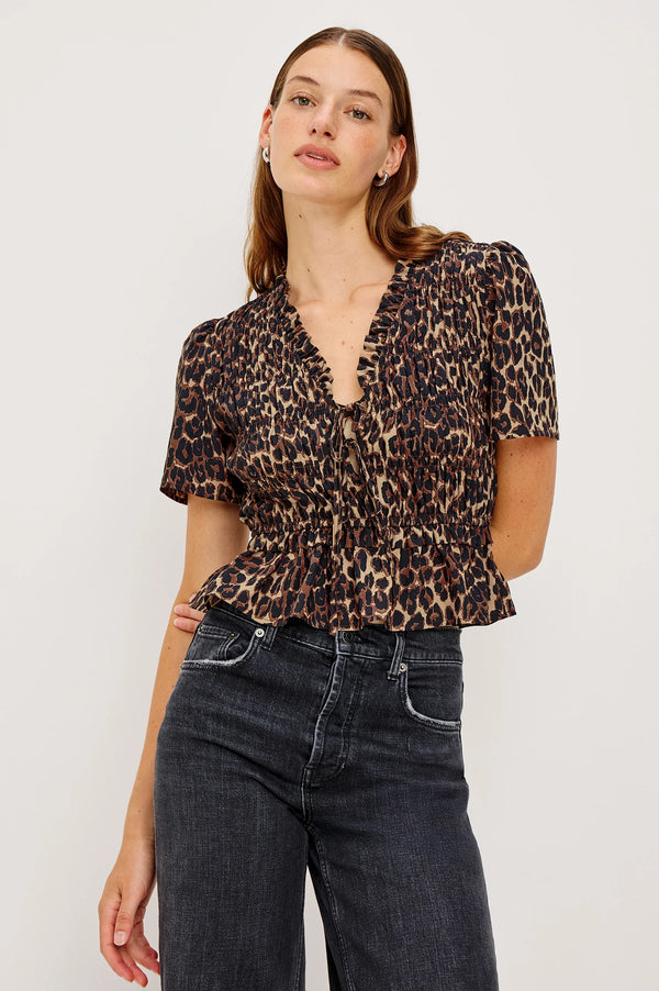 Rails Portia top Brown Nala