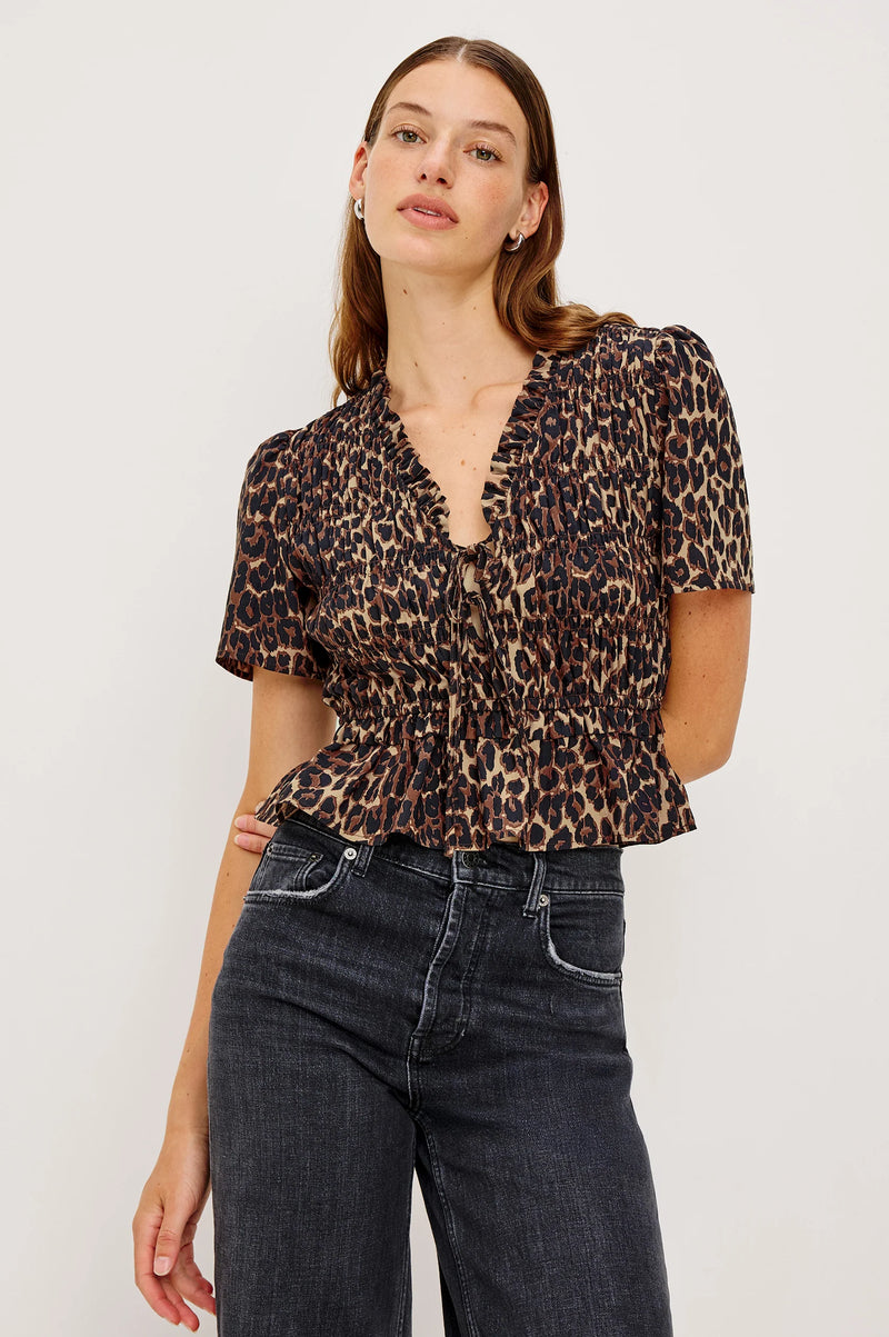 Rails Portia top Brown Nala