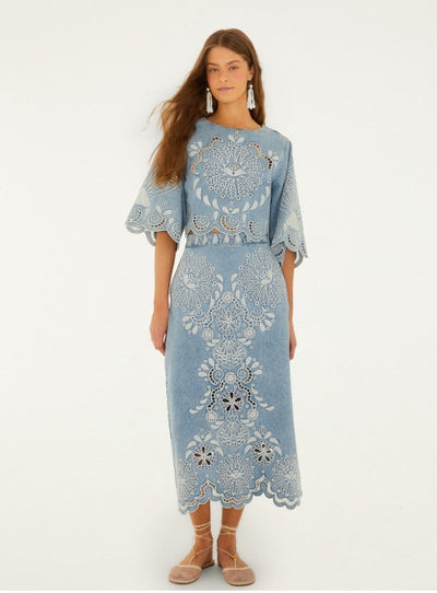 slim fit dress slacks Farm Rio Ayla Short Puff Sleeve Mini Dress