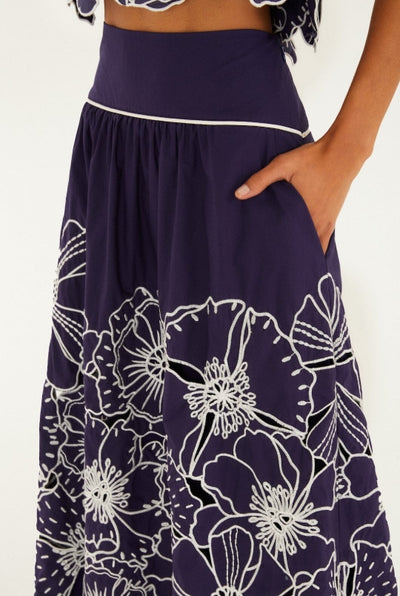 sachin and babi light blue dress FARM Rio Green Leaves Cut Out Midi Dress