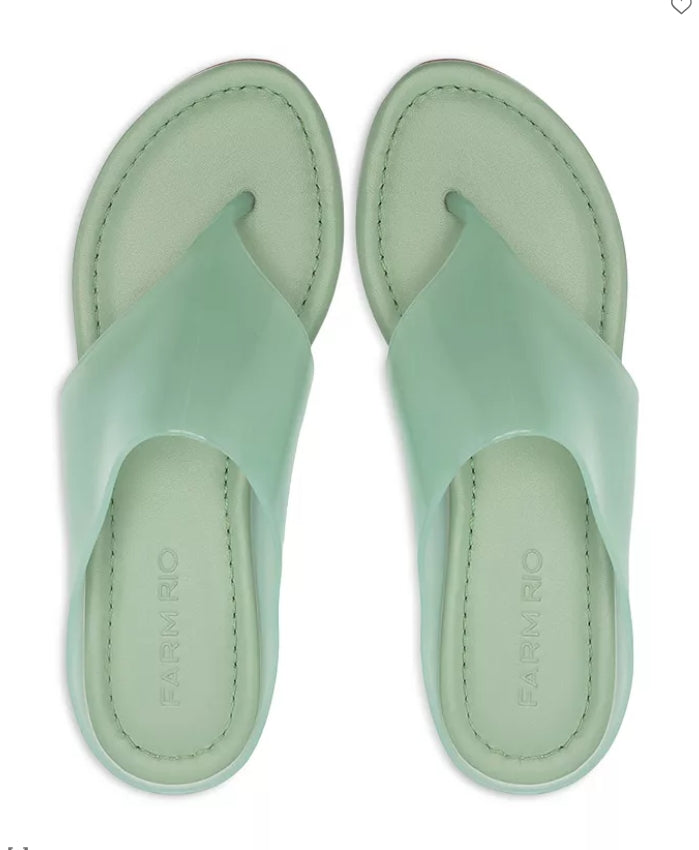Farm Rio Dusty Green jelly flat sandal – Bishop Boutique