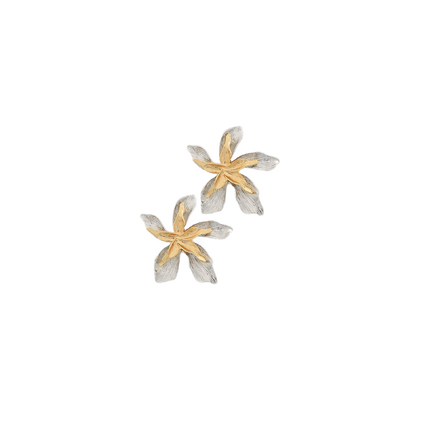 BISHOP BOUTIQUE Two Tone Flower Earrings