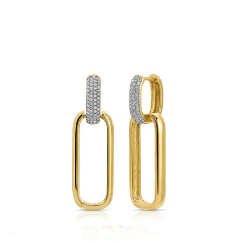 Jurate LA Beatrix 3 in 1 Chain Link Hoop Earring Set