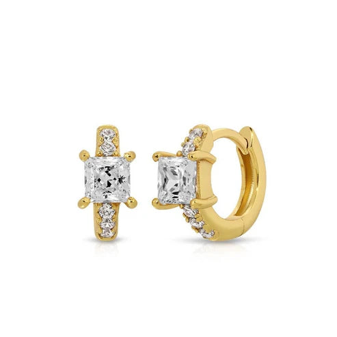 Jurate LA Elizabeth - Simulated Diamond Huggie Hoops