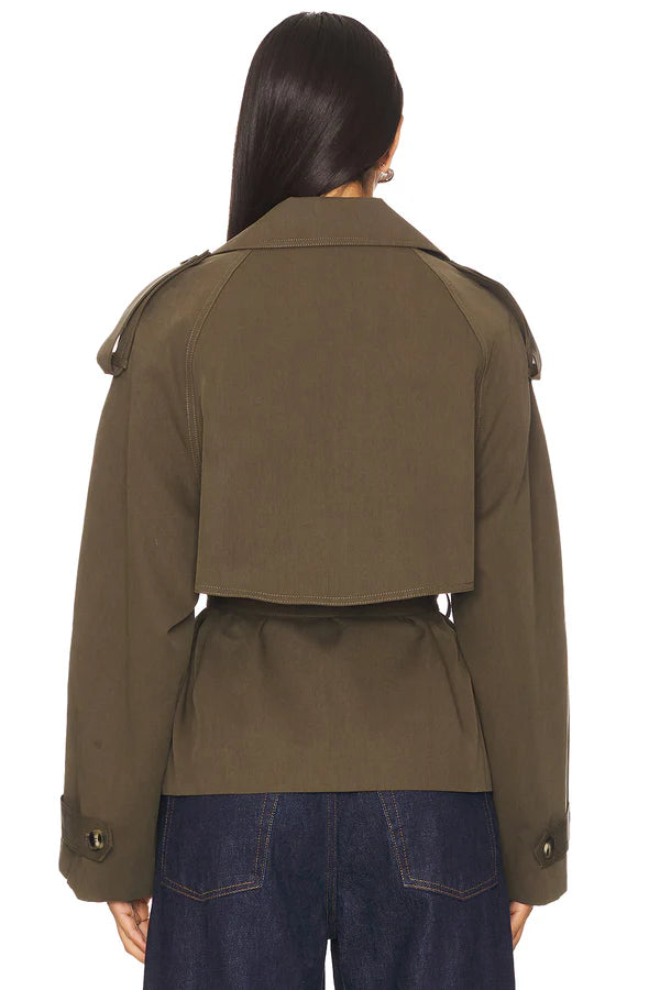 Elodie eleanor cropped trench coat