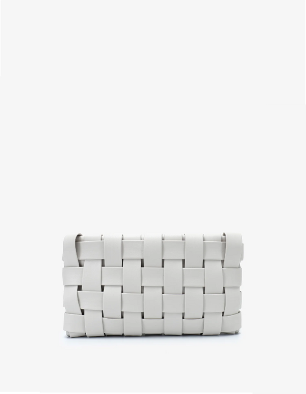 REMI/REID LINDY WOVEN CLUTCH SMALL OFF-WHITE