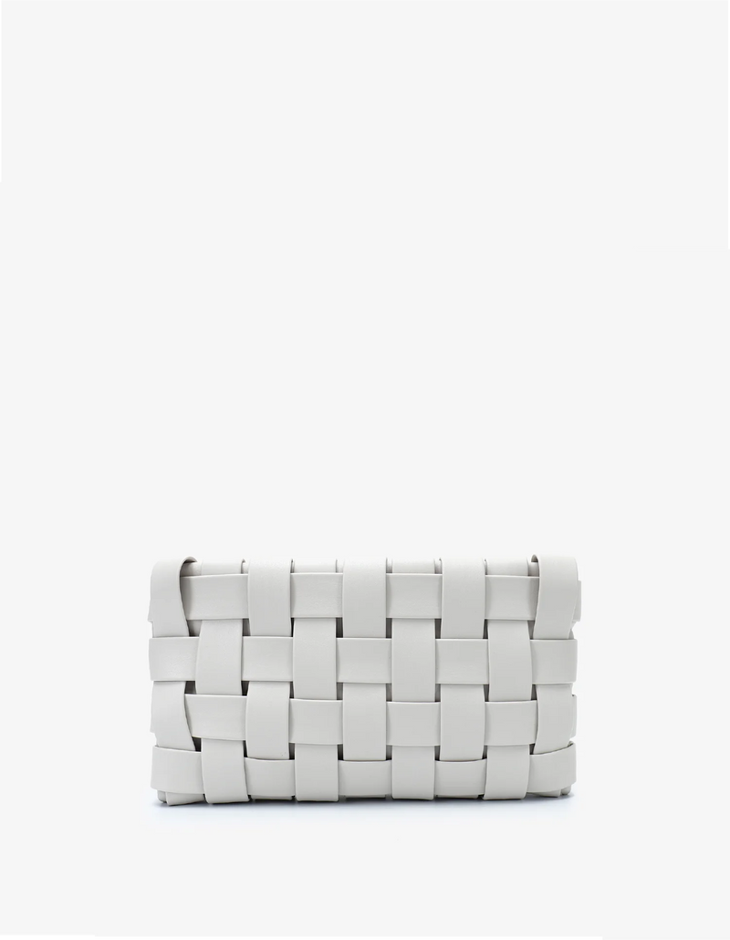REMI/REID LINDY WOVEN CLUTCH SMALL OFF-WHITE