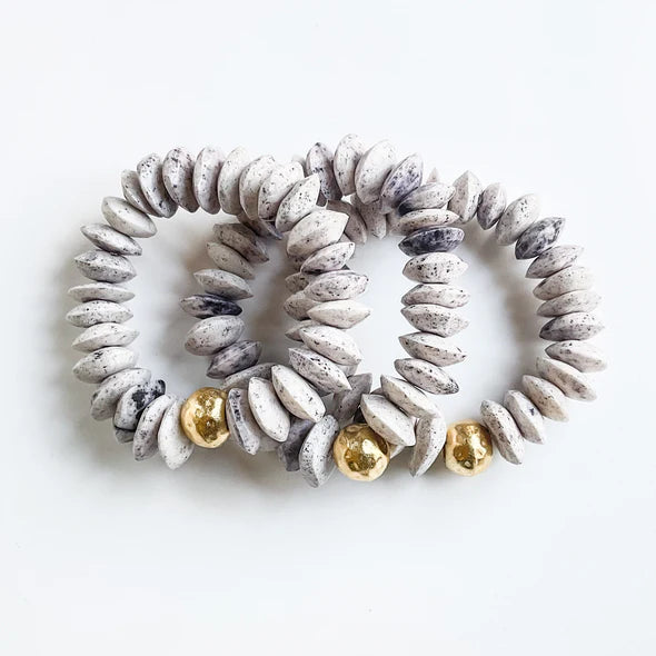 Virtue Heishi Bone Bracelets