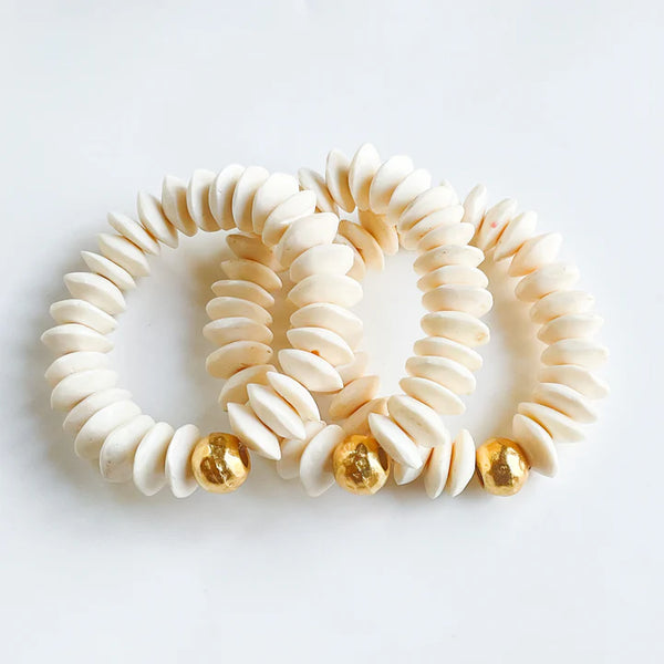 Virtue Heishi Bone Bracelets