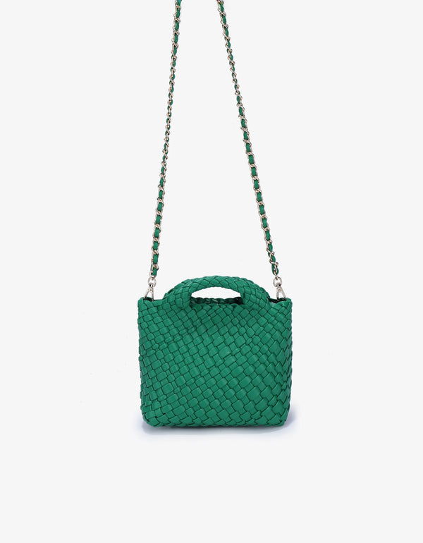 REMI/REID EVERLEIGH WOVEN MINI TOTE GREEN