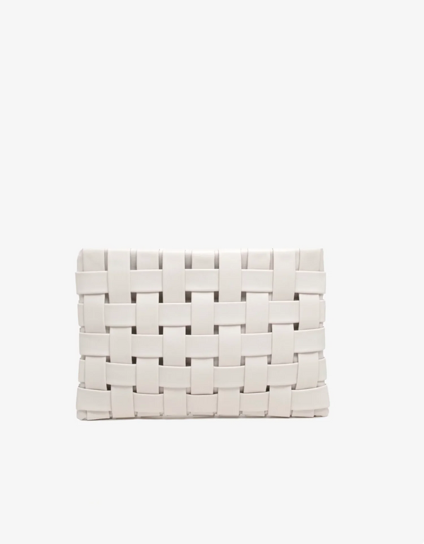 REMI/REID LINDY CLUTCH WOVEN LARGE OFF WHITE